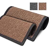 Los mejores  - GadHome Felpudo Antisuciedad Exterior- Marrón 40x60cm | Alfombrillas Lavables de Alta Resistencia para el Hogar y la…